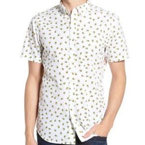 Bonobos Short Sleeve Slim Fit Shirt Size Large Avocado Print